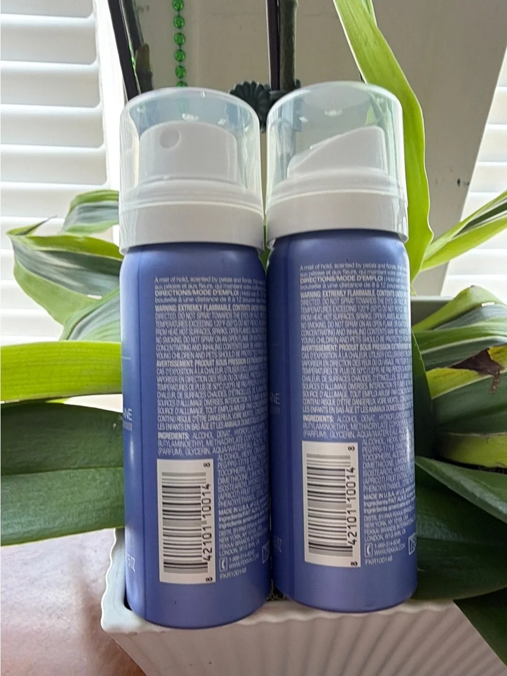 BUNDLE of 2 ,Sheer Hold Hairspray - Blue (50 mL)